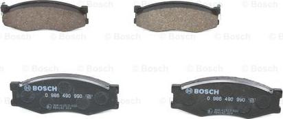 BOSCH 0 986 490 990 - Kit de plaquettes de frein, frein à disque cwaw.fr