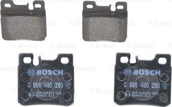 BOSCH 0 986 490 260 - Kit de plaquettes de frein, frein à disque cwaw.fr