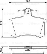 BOSCH 0 986 491 441 - Kit de plaquettes de frein, frein à disque cwaw.fr