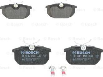 BOSCH 0 986 491 030 - Kit de plaquettes de frein, frein à disque cwaw.fr