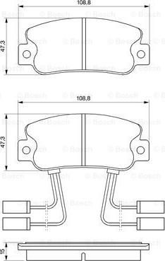 BOSCH 0 986 491 330 - Kit de plaquettes de frein, frein à disque cwaw.fr