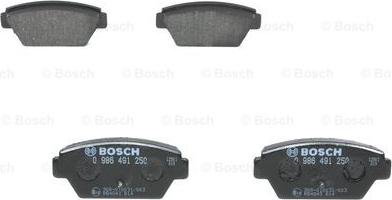 BOSCH 0 986 491 250 - Kit de plaquettes de frein, frein à disque cwaw.fr