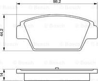 BOSCH 0 986 491 250 - Kit de plaquettes de frein, frein à disque cwaw.fr