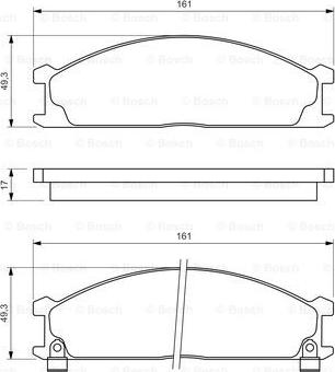 BOSCH 0 986 493 480 - Kit de plaquettes de frein, frein à disque cwaw.fr