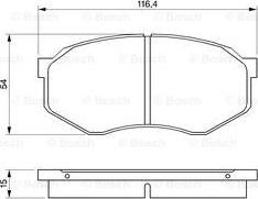 BOSCH 0 986 493 180 - Kit de plaquettes de frein, frein à disque cwaw.fr