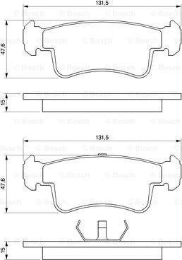 BOSCH 0 986 493 360 - Kit de plaquettes de frein, frein à disque cwaw.fr