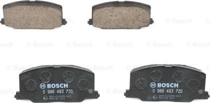 BOSCH 0 986 493 720 - Kit de plaquettes de frein, frein à disque cwaw.fr