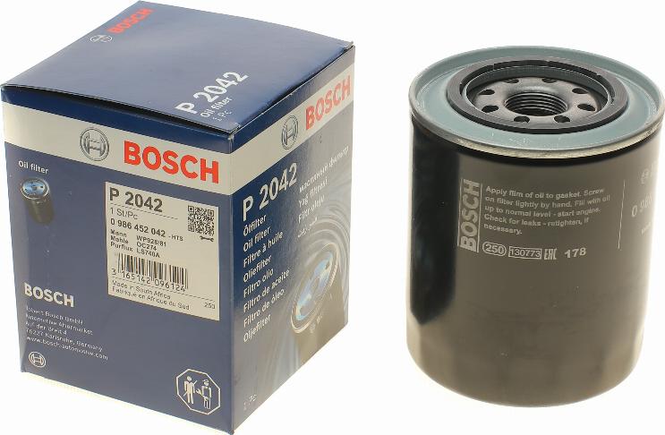 BOSCH 0 986 452 042 - Filtre à huile cwaw.fr