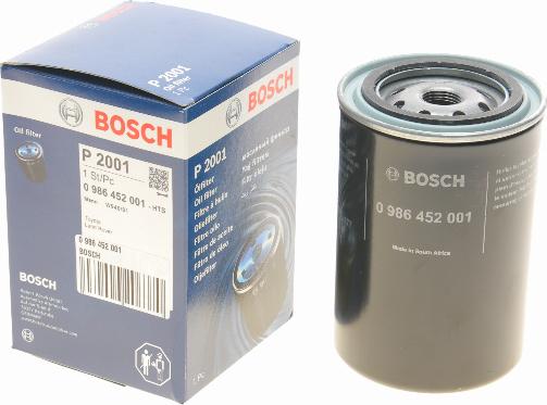 BOSCH 0 986 452 001 - Filtre à huile cwaw.fr