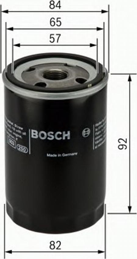 BOSCH 0 986 452 015 - Filtre à huile cwaw.fr