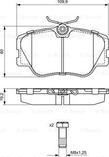 BOSCH 0 986 469 410 - Kit de plaquettes de frein, frein à disque cwaw.fr