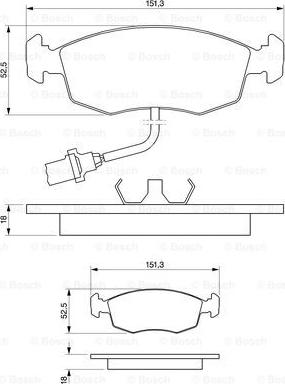 BOSCH 0 986 469 080 - Kit de plaquettes de frein, frein à disque cwaw.fr