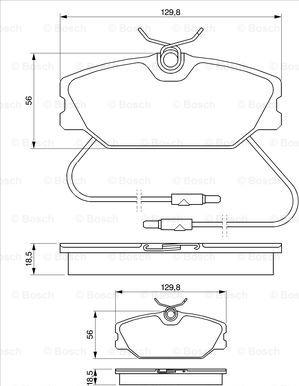 BOSCH 0 986 469 191 - Kit de plaquettes de frein, frein à disque cwaw.fr