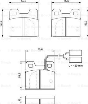 BOSCH 0 986 469 120 - Kit de plaquettes de frein, frein à disque cwaw.fr