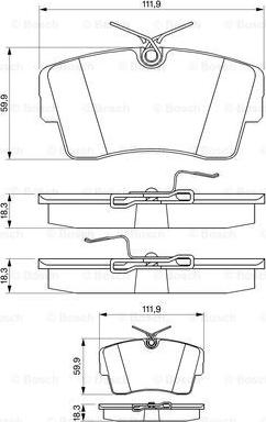 BOSCH 0 986 469 761 - Kit de plaquettes de frein, frein à disque cwaw.fr