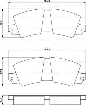 BOSCH 0 986 464 421 - Kit de plaquettes de frein, frein à disque cwaw.fr