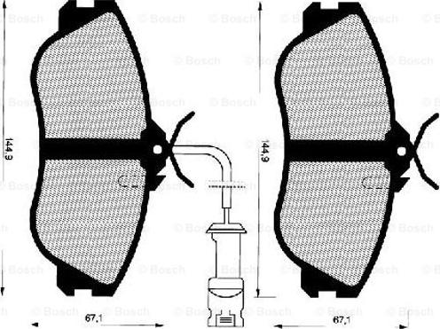 BOSCH 0 986 466 695 - Kit de plaquettes de frein, frein à disque cwaw.fr