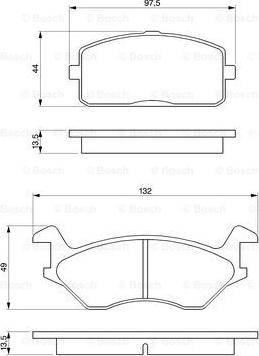 BOSCH 0 986 466 051 - Kit de plaquettes de frein, frein à disque cwaw.fr