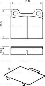 BOSCH 0 986 466 302 - Kit de plaquettes de frein, frein à disque cwaw.fr