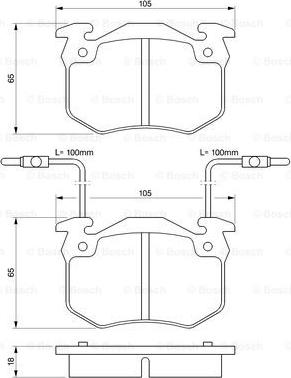 BOSCH 0 986 466 311 - Kit de plaquettes de frein, frein à disque cwaw.fr