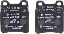 BOSCH 0 986 460 955 - Kit de plaquettes de frein, frein à disque cwaw.fr