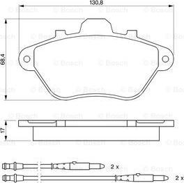 BOSCH 0 986 460 950 - Kit de plaquettes de frein, frein à disque cwaw.fr