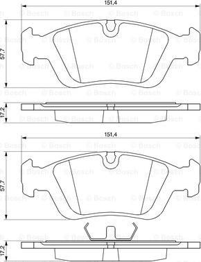 BOSCH 0 986 460 952 - Kit de plaquettes de frein, frein à disque cwaw.fr