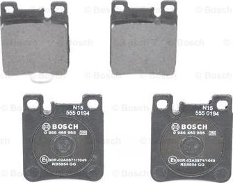 BOSCH 0 986 460 965 - Kit de plaquettes de frein, frein à disque cwaw.fr