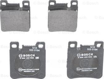 BOSCH 0 986 460 965 - Kit de plaquettes de frein, frein à disque cwaw.fr