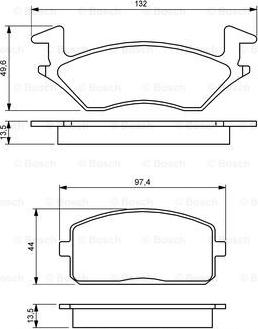 BOSCH 0 986 460 985 - Kit de plaquettes de frein, frein à disque cwaw.fr