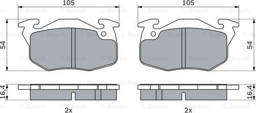 BOSCH 0 986 460 983 - Kit de plaquettes de frein, frein à disque cwaw.fr