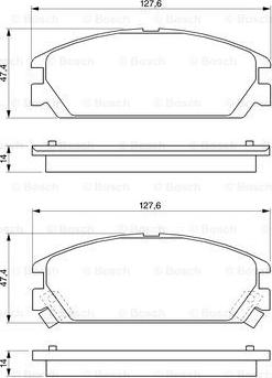 BOSCH 0 986 460 936 - Kit de plaquettes de frein, frein à disque cwaw.fr