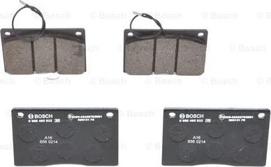 BOSCH 0 986 460 932 - Kit de plaquettes de frein, frein à disque cwaw.fr