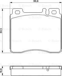 BOSCH 0 986 460 976 - Kit de plaquettes de frein, frein à disque cwaw.fr