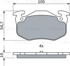 BOSCH 0 986 460 970 - Kit de plaquettes de frein, frein à disque cwaw.fr