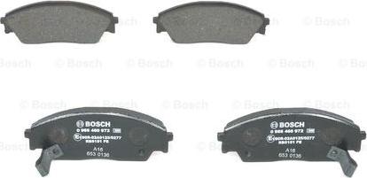 BOSCH 0 986 460 972 - Kit de plaquettes de frein, frein à disque cwaw.fr