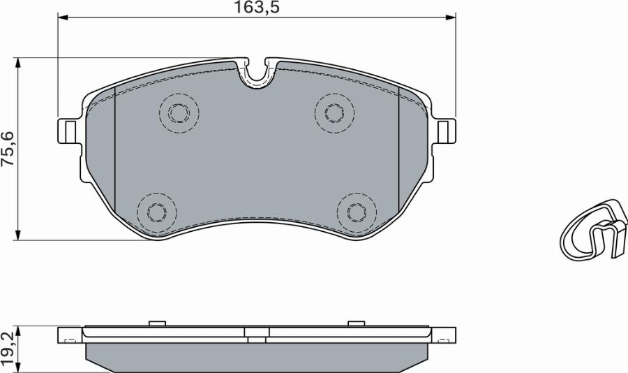 BOSCH 0 986 460 046 - Kit de plaquettes de frein, frein à disque cwaw.fr