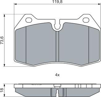 BOSCH 0 986 460 051 - Kit de plaquettes de frein, frein à disque cwaw.fr