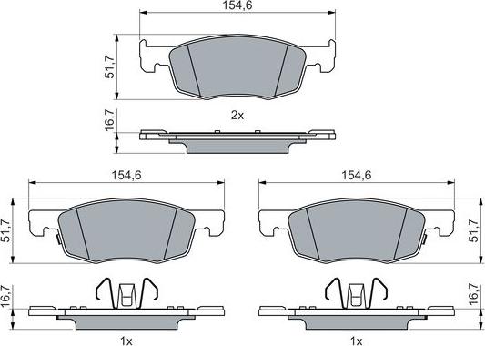 BOSCH 0 986 460 018 - Kit de plaquettes de frein, frein à disque cwaw.fr