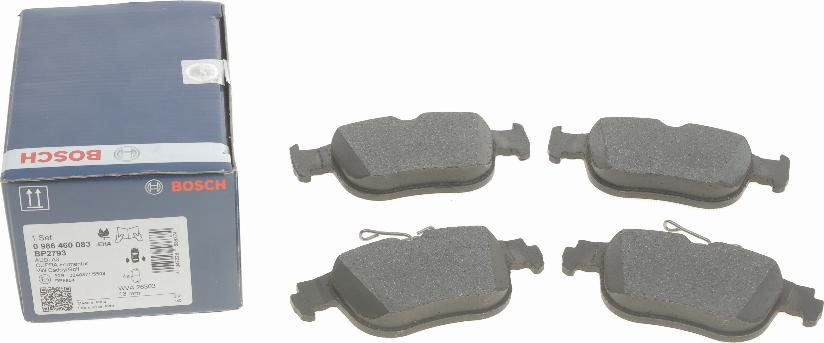 BOSCH 0 986 460 083 - Kit de plaquettes de frein, frein à disque cwaw.fr