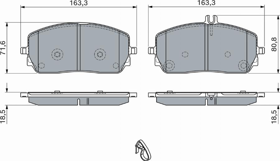 BOSCH 0 986 460 035 - Kit de plaquettes de frein, frein à disque cwaw.fr