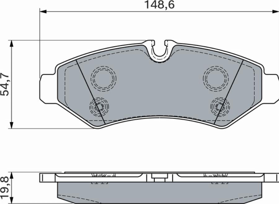 BOSCH 0 986 460 025 - Kit de plaquettes de frein, frein à disque cwaw.fr