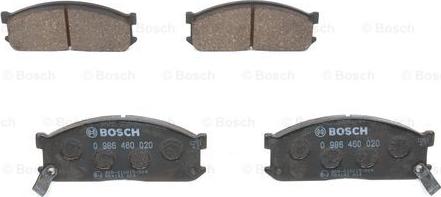 BOSCH 0 986 460 020 - Kit de plaquettes de frein, frein à disque cwaw.fr