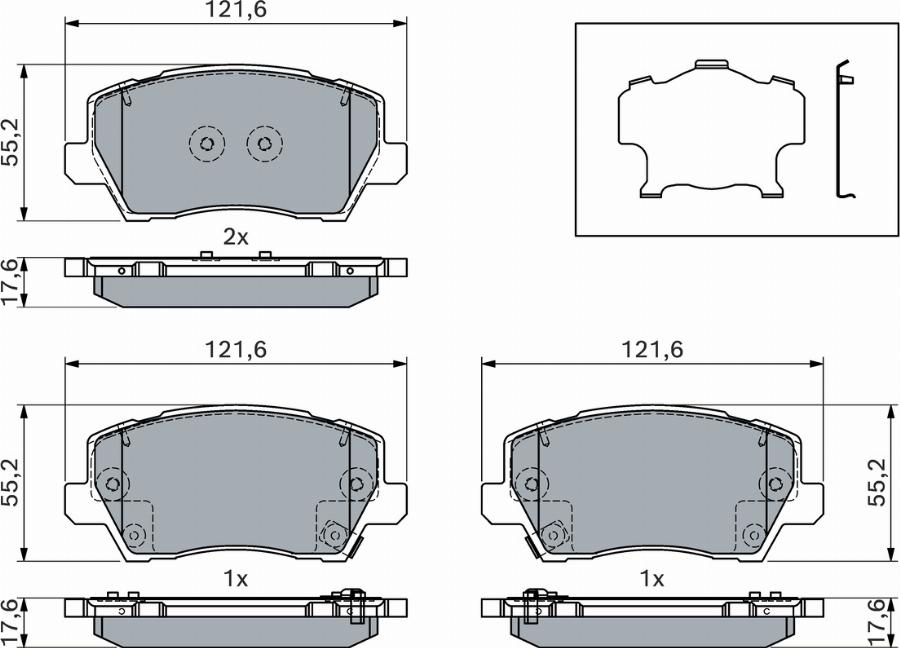 BOSCH 0 986 460 078 - Kit de plaquettes de frein, frein à disque cwaw.fr