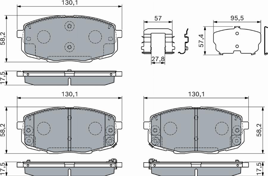 BOSCH 0 986 460 168 - Kit de plaquettes de frein, frein à disque cwaw.fr