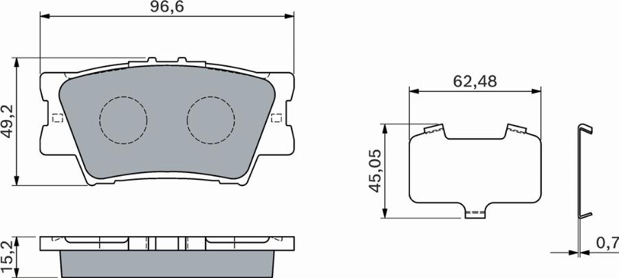 BOSCH 0 986 460 119 - Kit de plaquettes de frein, frein à disque cwaw.fr