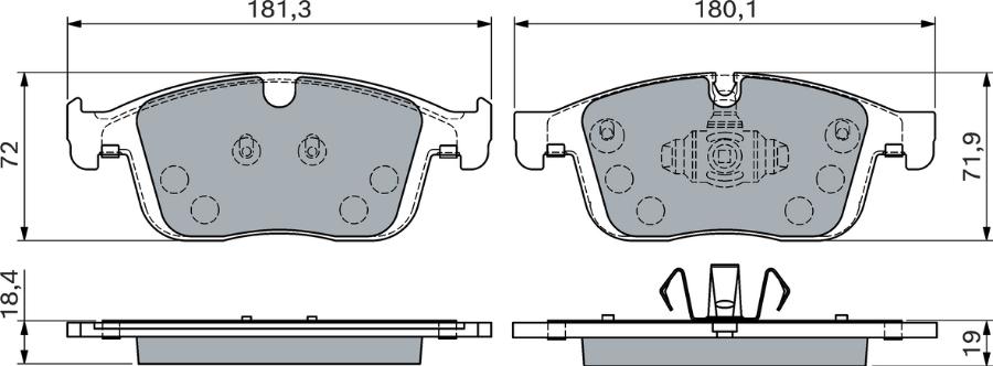 BOSCH 0 986 460 131 - Kit de plaquettes de frein, frein à disque cwaw.fr