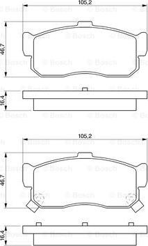 BOSCH 0 986 461 144 - Kit de plaquettes de frein, frein à disque cwaw.fr