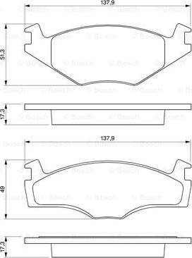 BOSCH 0 986 461 106 - Kit de plaquettes de frein, frein à disque cwaw.fr