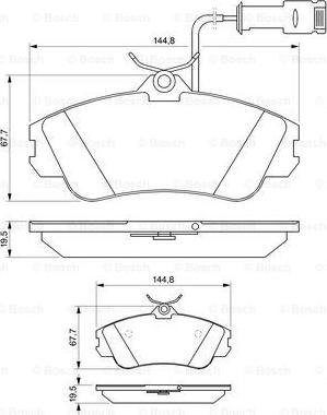 BOSCH 0 986 461 115 - Kit de plaquettes de frein, frein à disque cwaw.fr